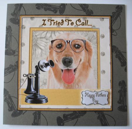 I Tried to Call  -  Doggy Card for Lots of Occasions #3 by Lesley Earing