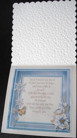 Lovely Incert with Verse Festive Florals  by Lesley Earing