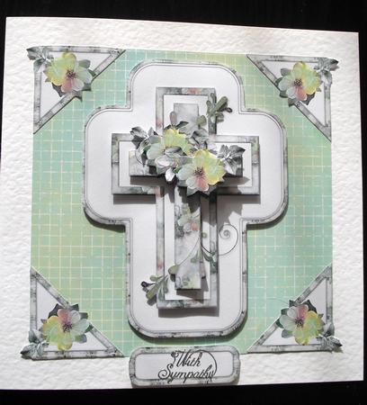 Floral Cross Decoupage by Lesley Earing
