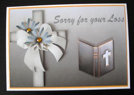 Sorry for Your Loss Card Front with Decoupage by Lesley Earing