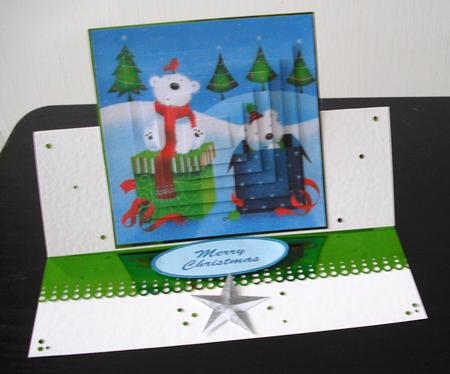 Little Polar Bears with Parcels, Square Pyramids by Lesley Earing