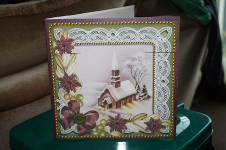 Church Lights on Poinsettia 8in Picture Sheet by LESLEY ONEILL