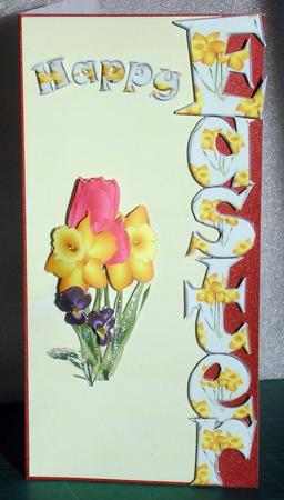 Easter Flowers Dl Card Front by Lesley Williams