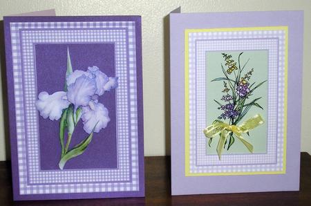 Purle Gingham Frames by Lesley Williams