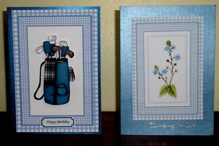 Blue Gingham Frames by Lesley Williams