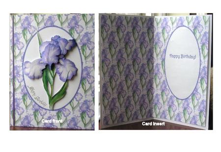 Purple Iris Backing by Lesley Williams