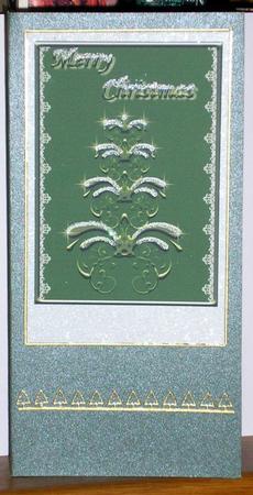 Xmas Tree Flourish in Green by Lesley Williams