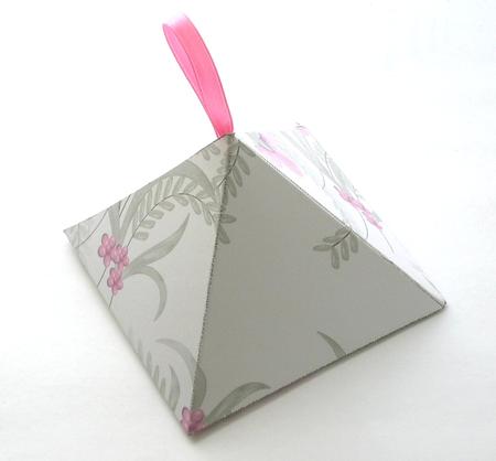 Pretty Pink Flowers Pyramid Gift Box by Lesley Williams