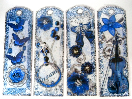Crystal Dreams Bookmarks in Sapphire by Lianne Chapman
