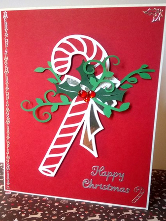 CHRISTMAS CANDY CANE MAT by Lianne Chapman