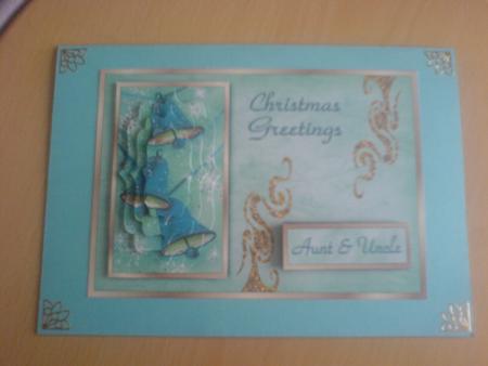 Christmas Bells - Card Front with Shaped Stacker by Lianne Elvidge