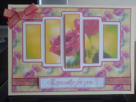Red Roses Panel Card Sheet by Lianne Elvidge