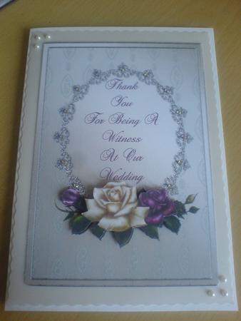 Burgundy Rose Card Topper by Lianne Elvidge