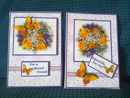 Yellow Rose Bouquet Card Fronts by Lianne Elvidge