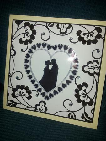Heart of Love === 7x7 Monochrome Card Topper by Lianne Elvidge