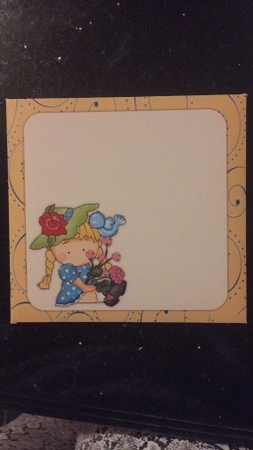 Sweet Flower Girl 5x5 Envelope by Linda Farrelly
