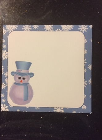 Christmas Snowman 5x5 Envelope by Linda Farrelly