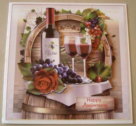 Wine Red Celebration Card Mini Kit by Linda Fraser