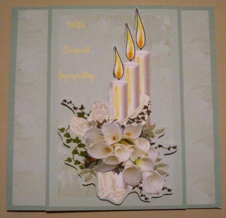 Sympathy Candle with Lilies by Linda Fraser