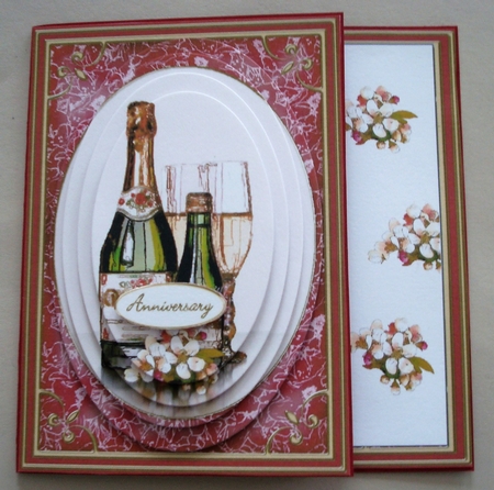 A4 Champagne & Flowers Pyramage Kit by Linda Fraser