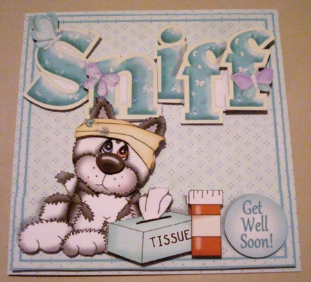 Words & Pictures Stepper Mini-kit - Sniff! Get Well Soon! by Linda Fraser