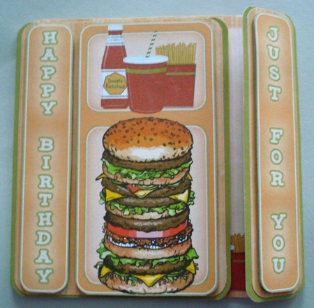 Giant Burger Card by Linda Fraser