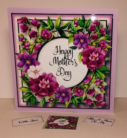 Floral mothers Day Frame 1 8x8 by Linda Garnett