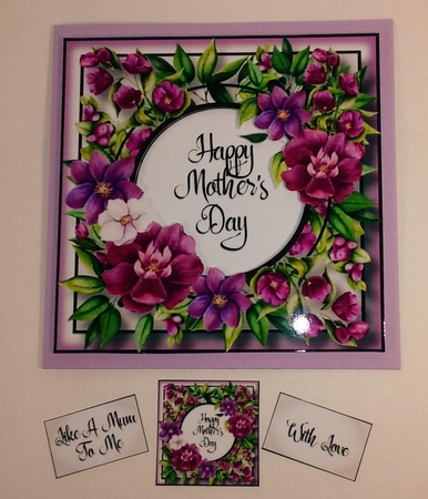 Floral mothers Day Frame 1 8x8 by Linda Garnett