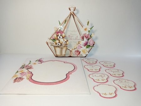 Pawsitive Thoughts 3d Terrarium Cards & Envelopes Kit by Linda Garnett