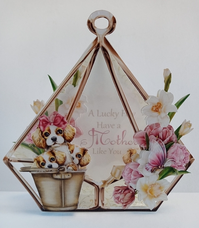 Pawsitive Thoughts 3d Terrarium Cards & Envelopes Kit by Linda Garnett