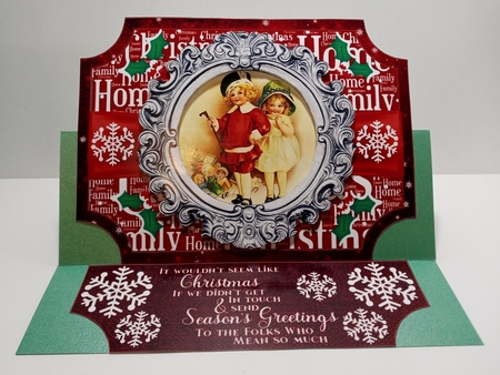 Red Christmas vintage plaque easel topper and stopper (no base) 10 by Linda Garnett