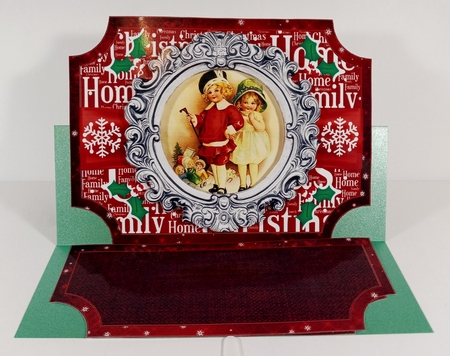 Red Christmas vintage plaque easel topper and stopper (no base) 10 by Linda Garnett