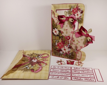 Warm Wishes Scalloped Pocket Card Mini Kit #1  by Linda Garnett