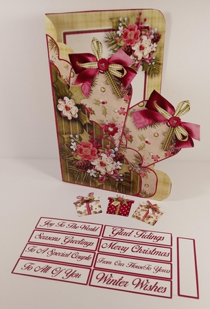 Warm Wishes Scalloped Pocket Card Mini Kit #1  by Linda Garnett