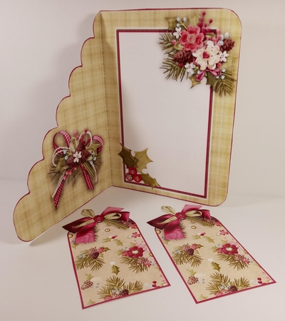 Warm Wishes Scalloped Pocket Card Mini Kit #1  by Linda Garnett