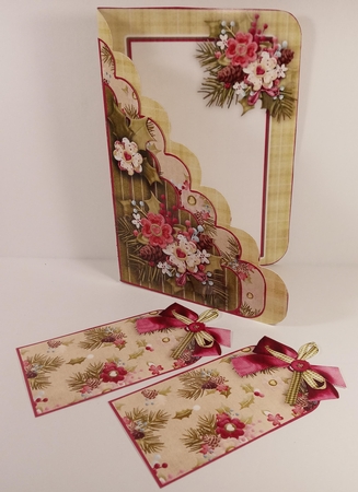 Warm Wishes Scalloped Pocket Card Mini Kit #1  by Linda Garnett