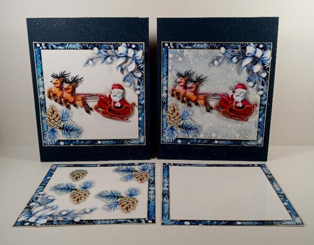 Watercolour Christmas - Santa Sleigh by Linda Garnett