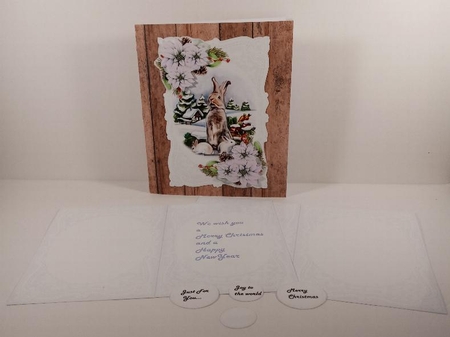 Christmas  Rabbit  A5 Mini Kit by Linda Garnett