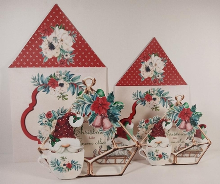 Gnome Other Christmas 2 3d Terrarium Cards & Envelopes Kit by Linda Garnett