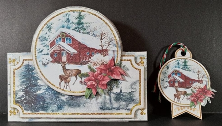 Winter Woods Circle Tent Card Kit-4 by Linda Garnett