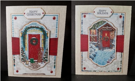 Christmas Door 7x5 Set by Linda Garnett