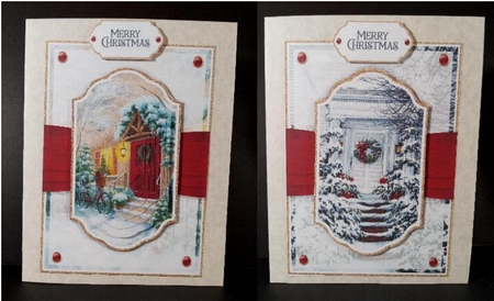 Christmas Door 7x5 Set by Linda Garnett