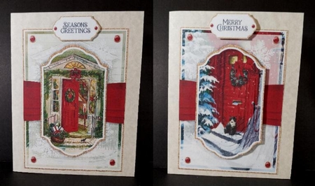 Christmas Door 7x5 Set by Linda Garnett