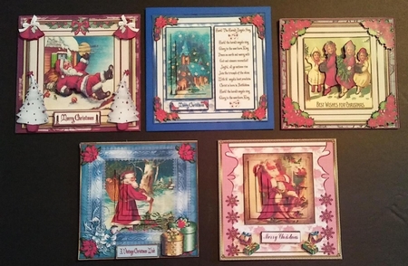 Vintage Christmas 5 x kit 4 by Linda Garnett