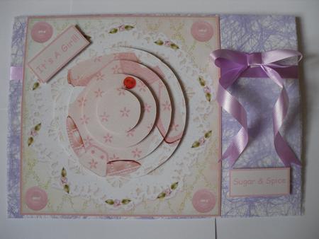 Baby Girl in Shabby Chic Pyramid Sheet by Linda Glover