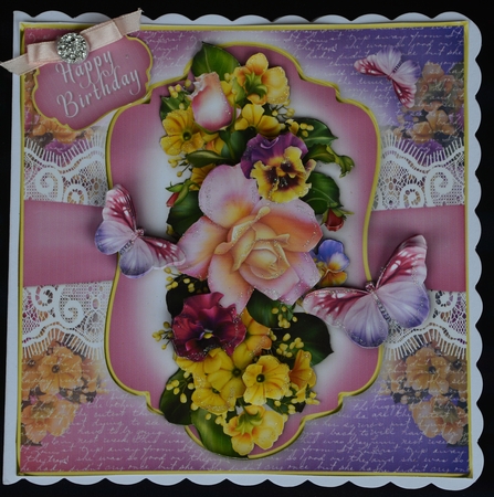 Flowers and Butterflies 8 by LINDA HAMMOND
