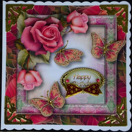 Art Nouveau Bright & Butterflies - Downton Rose by LINDA HAMMOND