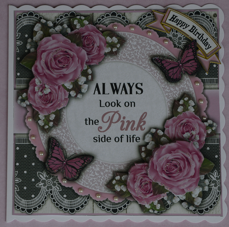 Pink Birthday Card Kit by LINDA HAMMOND