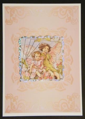 Art Deco Card Front in Peach by LINDA HAMMOND