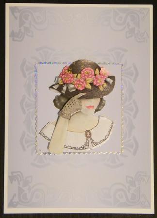 Art Deco Card Front in Shimmer by LINDA HAMMOND
